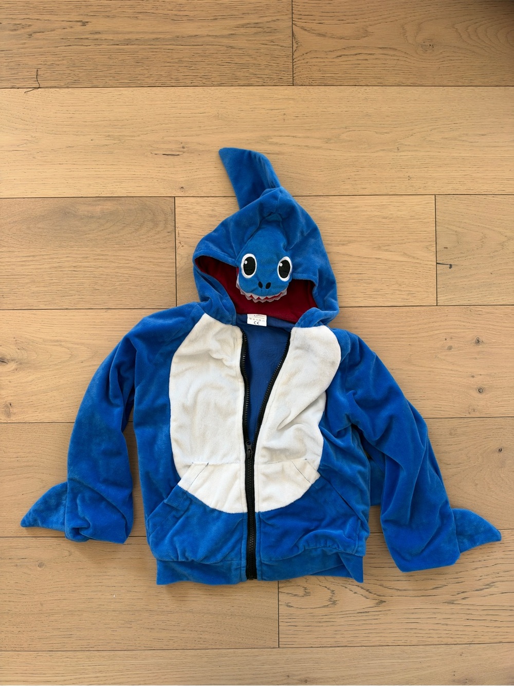 Kids Blue Baby Shark Hoodie Costume Jacket
